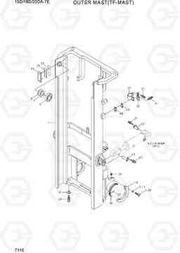 7110 OUTER MAST(TF-MAST) 15D/18D/20DA-7E, Hyundai