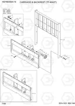 7150 CARRIAGE & BACKREST(TF-MAST) 15D/18D/20DA-7E, Hyundai