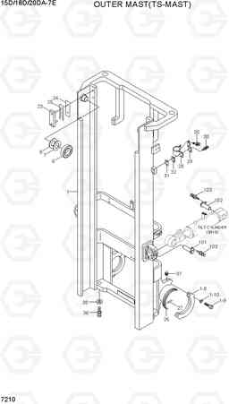 7210 OUTER MAST (TS-MAST) 15D/18D/20DA-7E, Hyundai