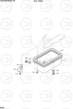 9020 OIL PAN 15D/18D/20DA-7E, Hyundai