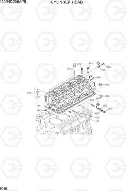 9030 CYLINDER HEAD 15D/18D/20DA-7E, Hyundai