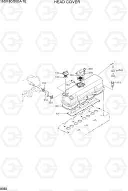 9050 HEAD COVER 15D/18D/20DA-7E, Hyundai