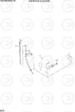 9070 DIPSTICK & GUIDE 15D/18D/20DA-7E, Hyundai