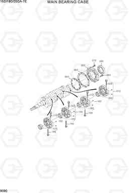 9090 MAIN BEARING CASE 15D/18D/20DA-7E, Hyundai