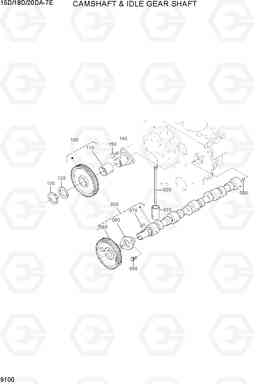 9100 CAMSHAFT & IDLE GEAR SHAFT 15D/18D/20DA-7E, Hyundai