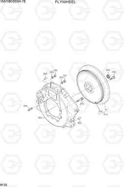 9120 FLYWHEEL 15D/18D/20DA-7E, Hyundai