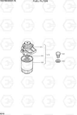 9210 FUEL FILTER 15D/18D/20DA-7E, Hyundai