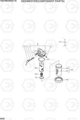 9240 SEDIMENTER(COMPONENT PARTS) 15D/18D/20DA-7E, Hyundai