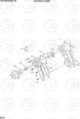 9310 WATER PUMP 15D/18D/20DA-7E, Hyundai