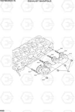 9350 EXHAUST MANIFOLD 15D/18D/20DA-7E, Hyundai