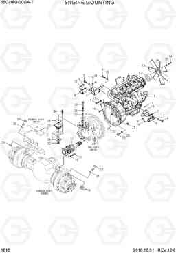 1010 ENGINE MOUNTING 15G/18G/20GA-7, Hyundai