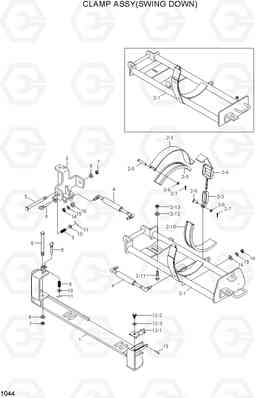 1044 CLAMP ASSY(SWING DOWN) 15G/18G/20GA-7, Hyundai