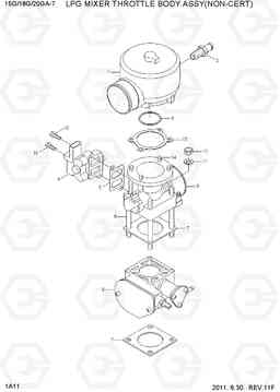 1A11 LPG MIXER THROTTLE BODY ASSY(NON-CERT) 15G/18G/20GA-7, Hyundai