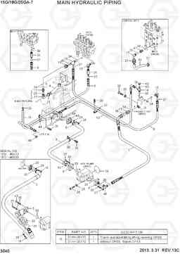 3040 MAIN HYDRAULIC PIPING 15G/18G/20GA-7, Hyundai