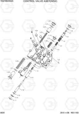 4020 CONTROL VALVE ASSY(NEW) 15G/18G/20GA-7, Hyundai