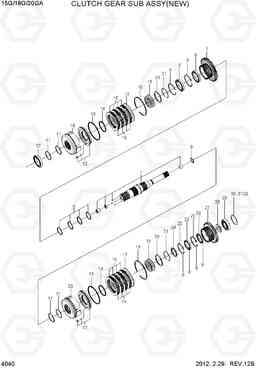 4040 CLUTCH GEAR SUB ASSY(NEW) 15G/18G/20GA-7, Hyundai