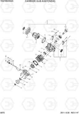 4070 CARRIER SUB ASSY(NEW) 15G/18G/20GA-7, Hyundai