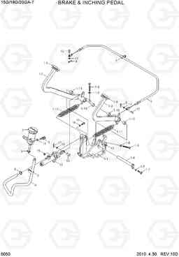 5050 BRAKE & INCHING PEDAL(OLD) 15G/18G/20GA-7, Hyundai