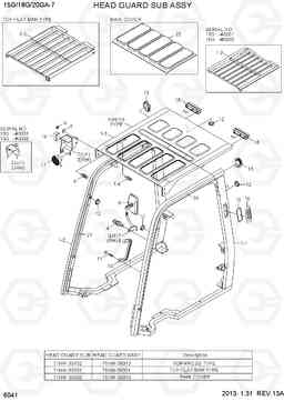 6041 OVER HEARD GUARD SUB ASSY 15G/18G/20GA-7, Hyundai