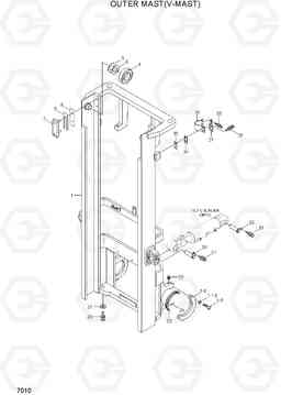 7010 OUTER MAST (V-MAST) 15G/18G/20GA-7, Hyundai