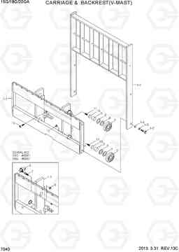 7040 CARRIAGE & BACKREST (V-MAST) 15G/18G/20GA-7, Hyundai