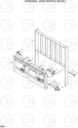 7041 INTEGRAL SIDE SHIFT (V-MAST) 15G/18G/20GA-7, Hyundai