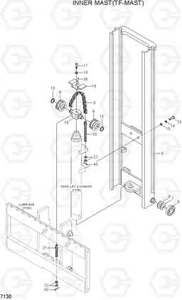 7130 INNER MAST (TF-MAST) 15G/18G/20GA-7, Hyundai