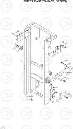 7210 OUTER MAST (TS-MAST) 15G/18G/20GA-7, Hyundai