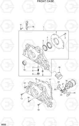 9050 FRONT CASE 15G/18G/20GA-7, Hyundai