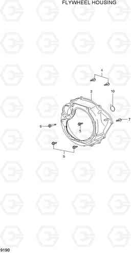 9190 FLYWHEEL HOUSING 15G/18G/20GA-7, Hyundai