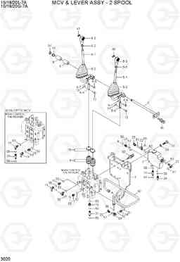 3020 MCV & LEVER ASSY - 2 SPOOL 15/18/20G-7A, Hyundai