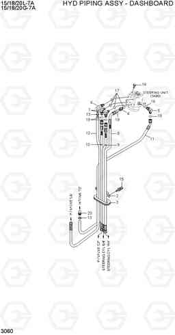 3060 HYD PIPING ASSY - DASHBOARD 15/18/20G-7A, Hyundai