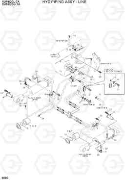 3080 HYD PIPING ASSY - LINE 15/18/20G-7A, Hyundai