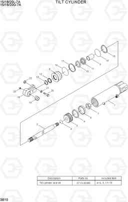 3B10 TILT CYLINDER 15/18/20G-7A, Hyundai