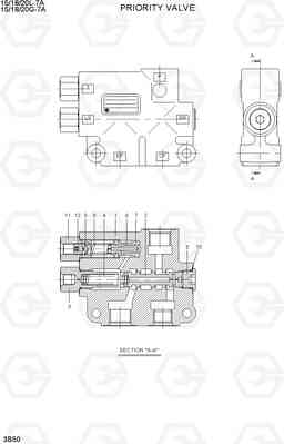 3B50 PRIORITY VALVE 15/18/20G-7A, Hyundai