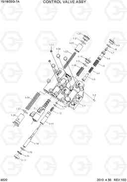 4020 CONTROL VALVE ASSY 15/18/20G-7A, Hyundai