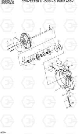 4030 CONVERTER & HOUSING, PUMP ASSY 15/18/20G-7A, Hyundai