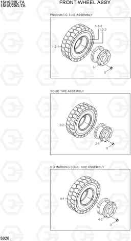 5020 FRONT WHEEL ASSY 15/18/20G-7A, Hyundai