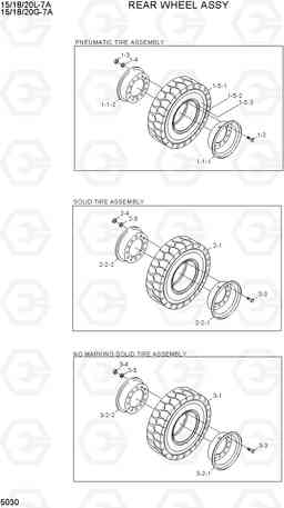 5030 REAR WHEEL ASSY 15/18/20G-7A, Hyundai