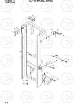 7010 OUTER MAST (V-MAST) 15/18/20G-7A, Hyundai