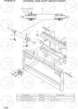 7152 INTEGRAL SIDE SHIFT ASSY (TF-MAST) 15/18/20G-7A, Hyundai