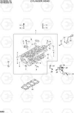 9080 CYLINDER HEAD 15/18/20G-7A, Hyundai