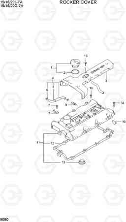 9090 ROCKER COVER 15/18/20G-7A, Hyundai