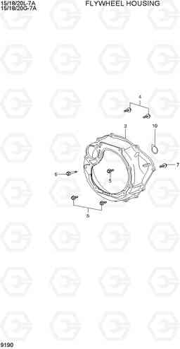 9190 FLYWHEEL HOUSING 15/18/20G-7A, Hyundai