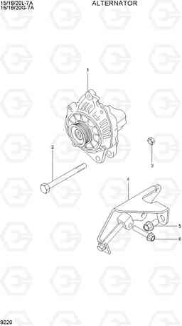 9220 ALTERNATOR 15/18/20G-7A, Hyundai