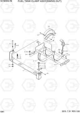 1061 FUEL TANK CLAMP ASSY(SWING OUT) 15G/18G/20G-7M, Hyundai