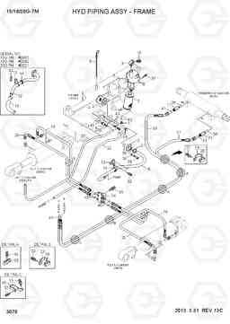 3070 HYD PIPING ASSY - FRAME 15G/18G/20G-7M, Hyundai