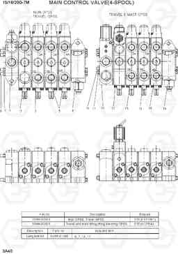 3A40 MAIN CONTROL VALVE(4-SPOOL) 15G/18G/20G-7M, Hyundai