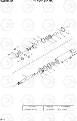 3B10 TILT CYLINDER 15G/18G/20G-7M, Hyundai