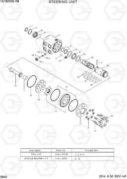 3B40 STEERING UNIT 15G/18G/20G-7M, Hyundai